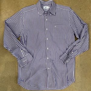 Southern Tide button up. Purple gingham. Medium